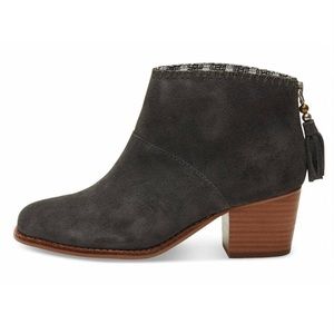 TOMS Leila Gray Suede Booties